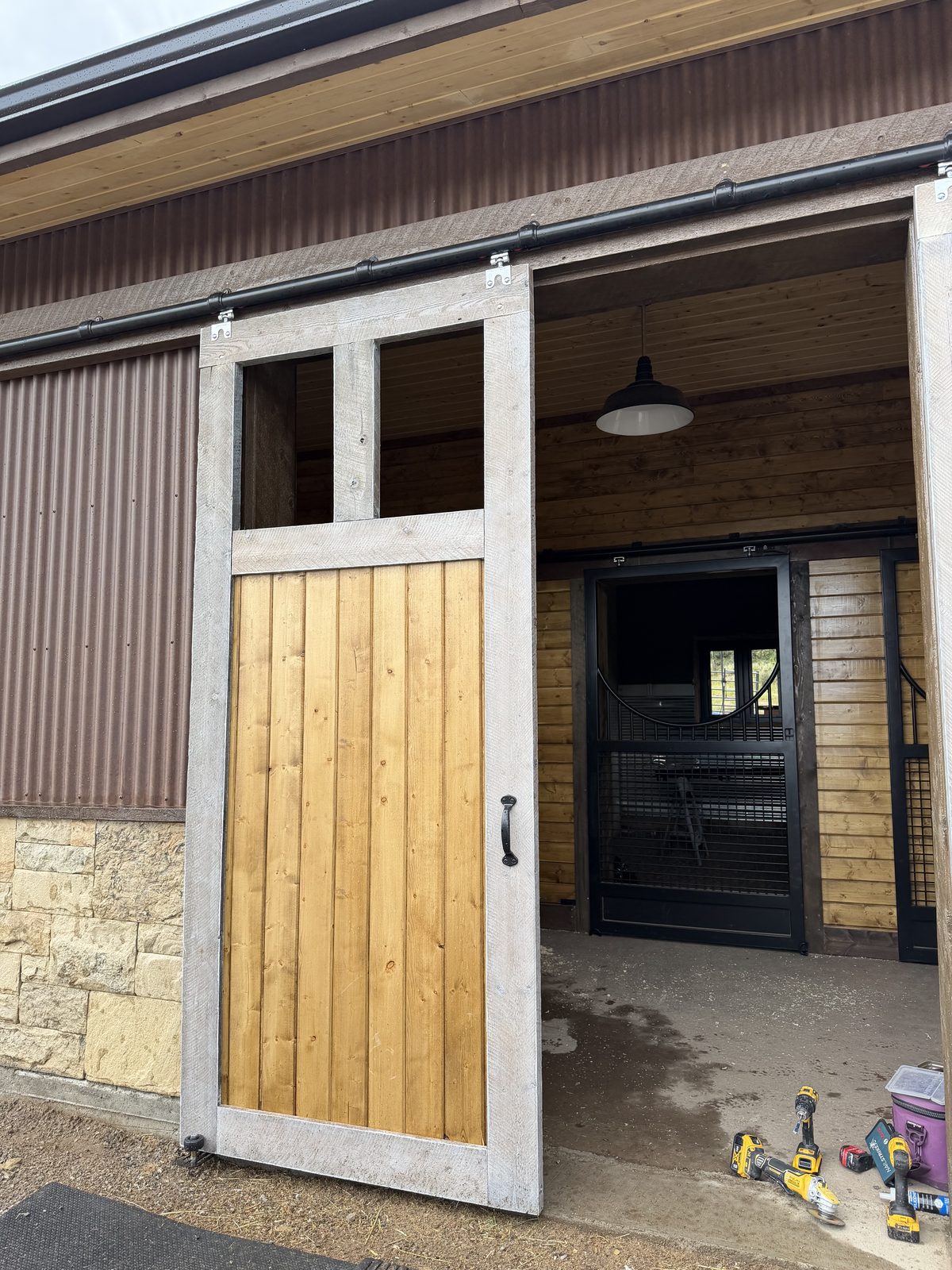Barn door and finish carpentry in New Castle, by Rock Royalty