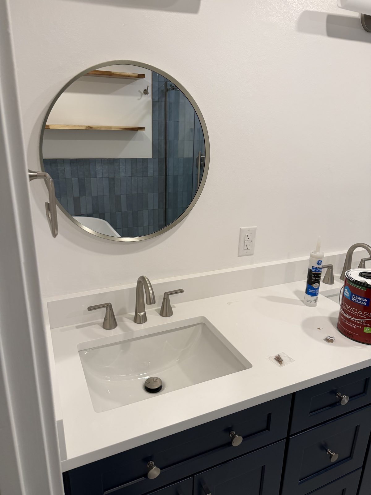 Bathroom vanity and countertop installation in Carbondale, by Rock Royalty